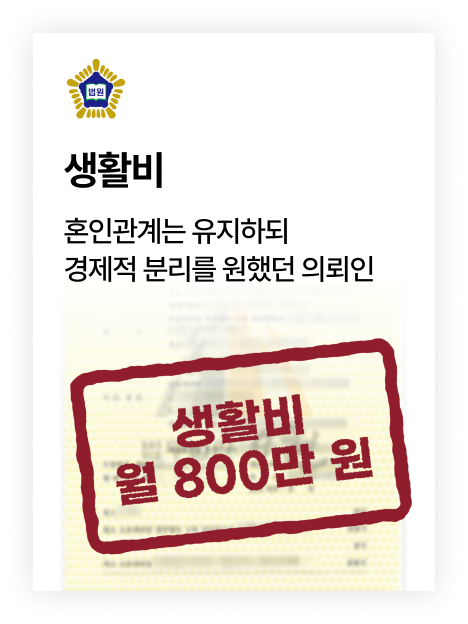 이혼 준비 분야 판결문 사례 2